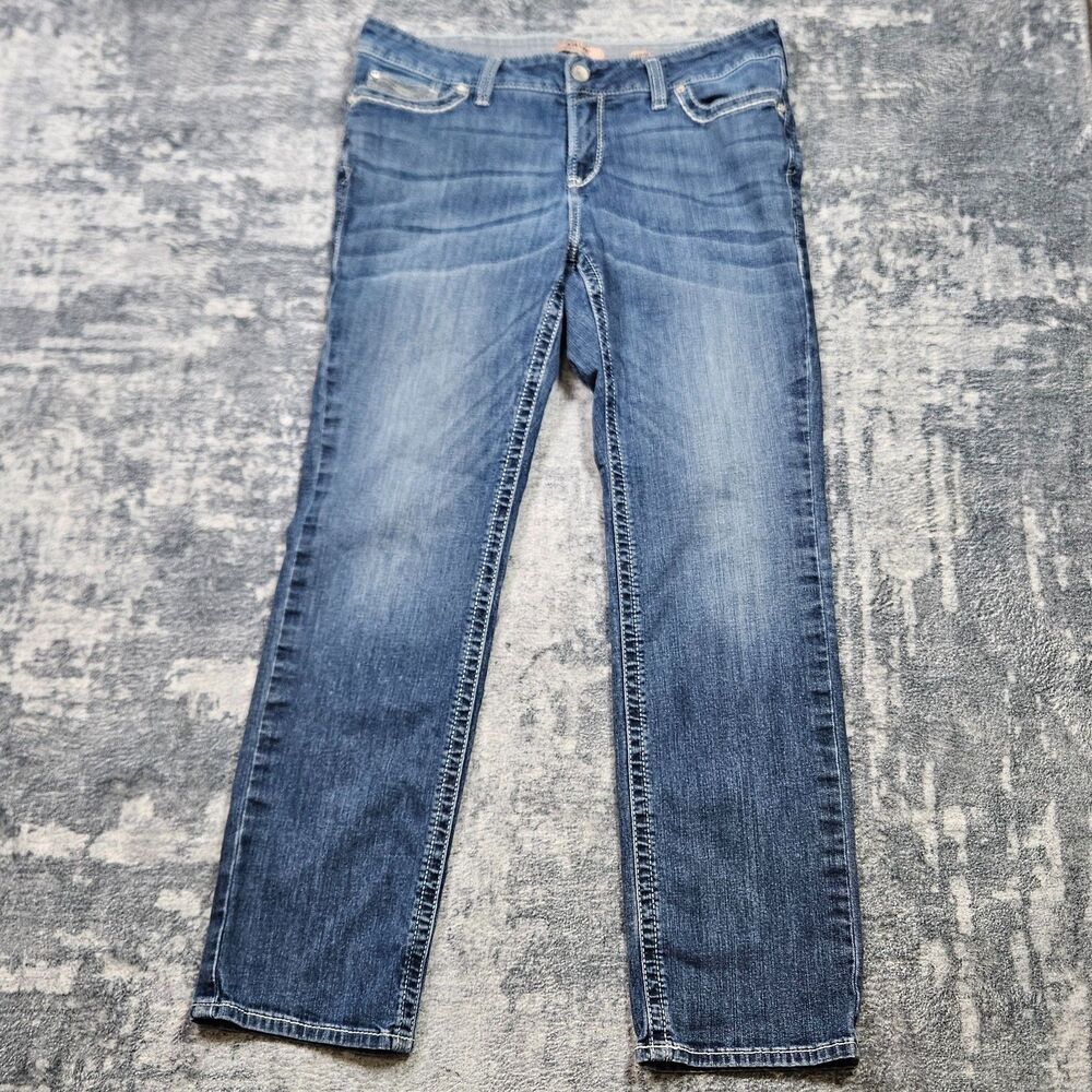 Ariat Real Denim Women's Size 16WR Mid Rise Straight Leg Medium Wash Denim Jeans